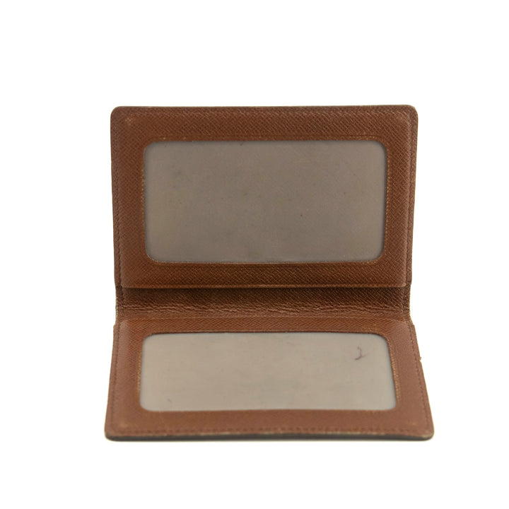 Louis Vuitton Monogram Canvas Brown ID Card Case Wallet #3519