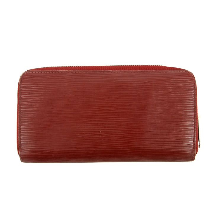 Louis Vuitton Red Epi Leather Zippy Long Wallet #3520