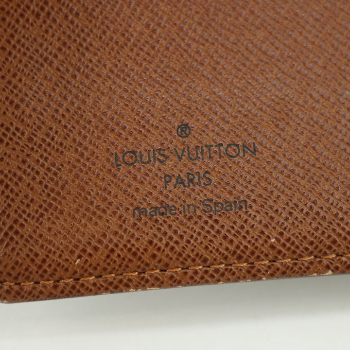Louis Vuitton Monogram Canvas Brown Agenda PM Wallet  #3524
