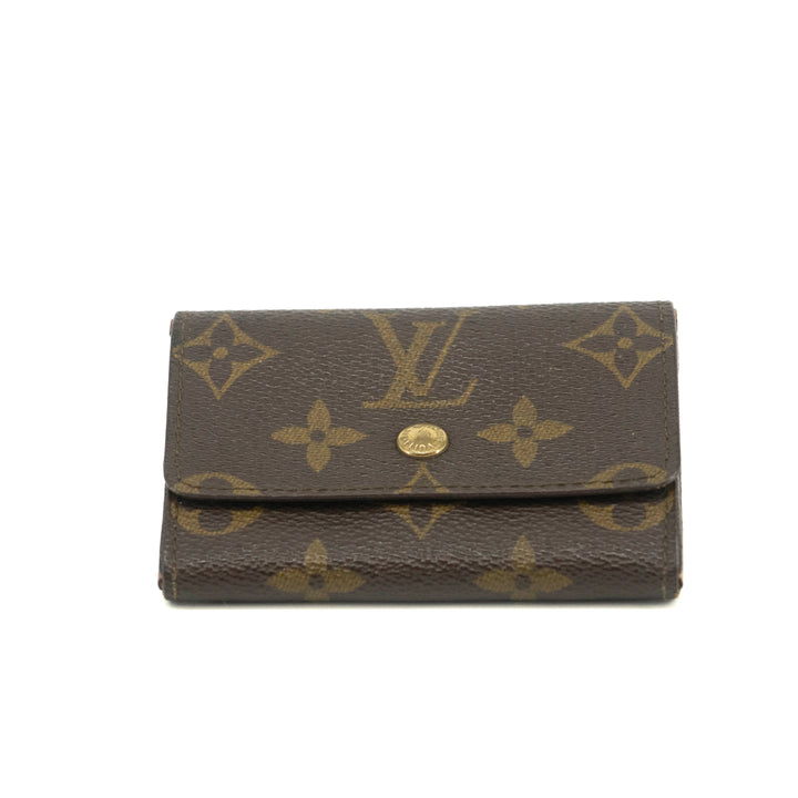 Louis Vuitton Monogram Canvas Brown Coin Case Wallet #3535