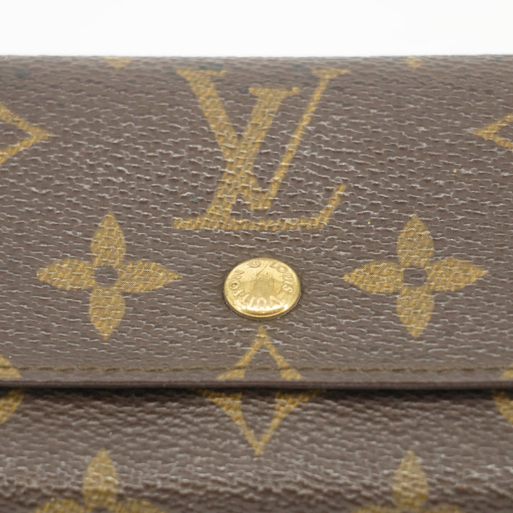 Louis Vuitton Monogram Canvas Brown Coin Case Wallet #3535