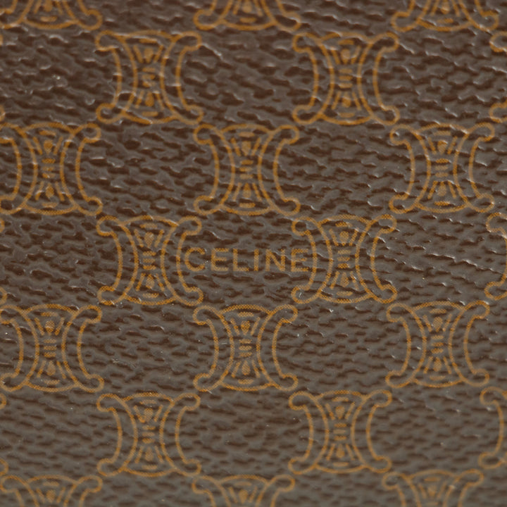Celine Brown Macadam PVC x Leather Handbag #3540