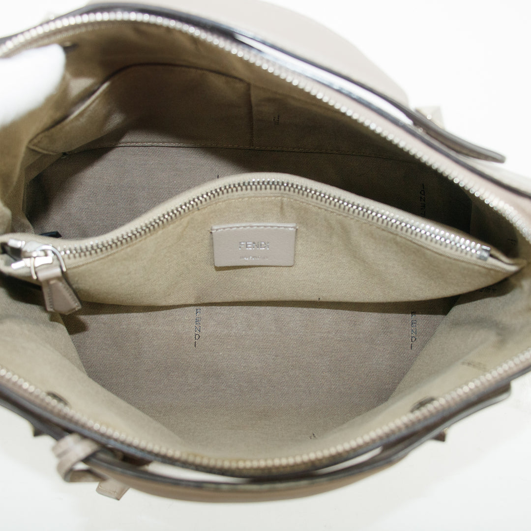 Fendi By The Way Grey Leather 2Way Shoulder Bag #3545