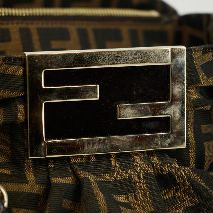 Fendi Mama Baguette Zucca FF Chain Shoulder Bag Brown #3546