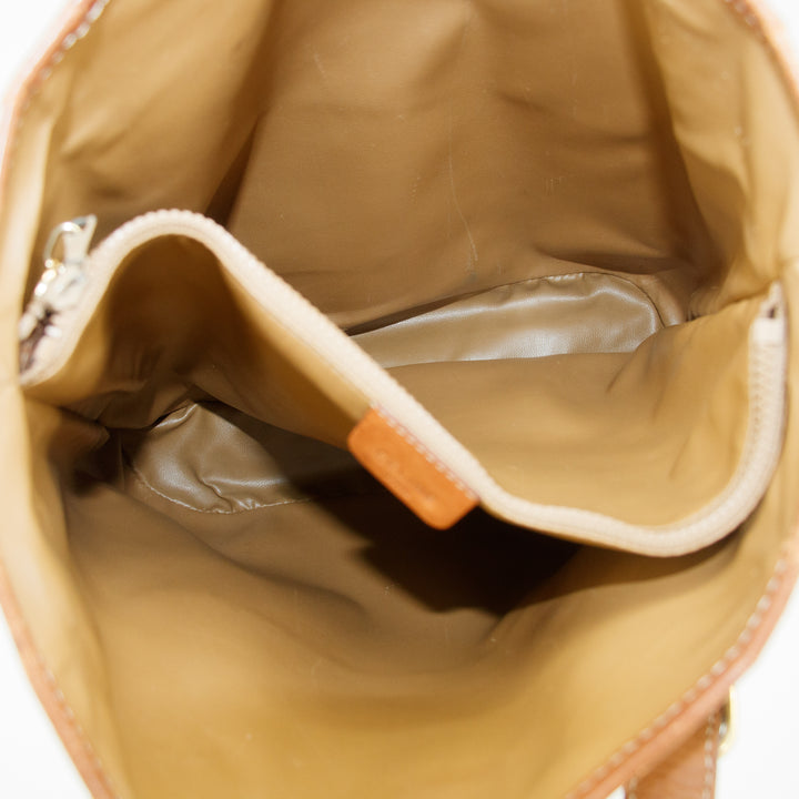 Celine Macadam Brown PVC x Leather Bucket Shoulder Bag #3566