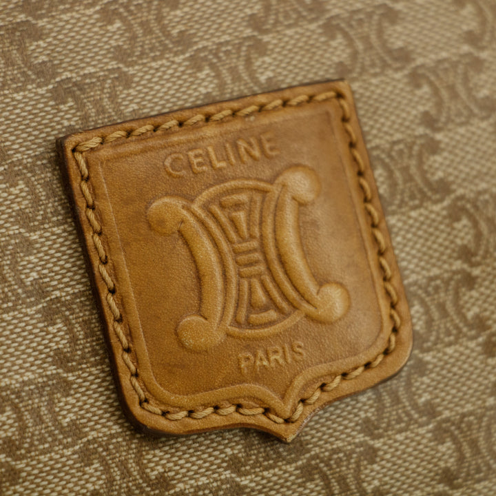 Celine Macadam Beige PVC x Leather Mini Boston Bag  #3567
