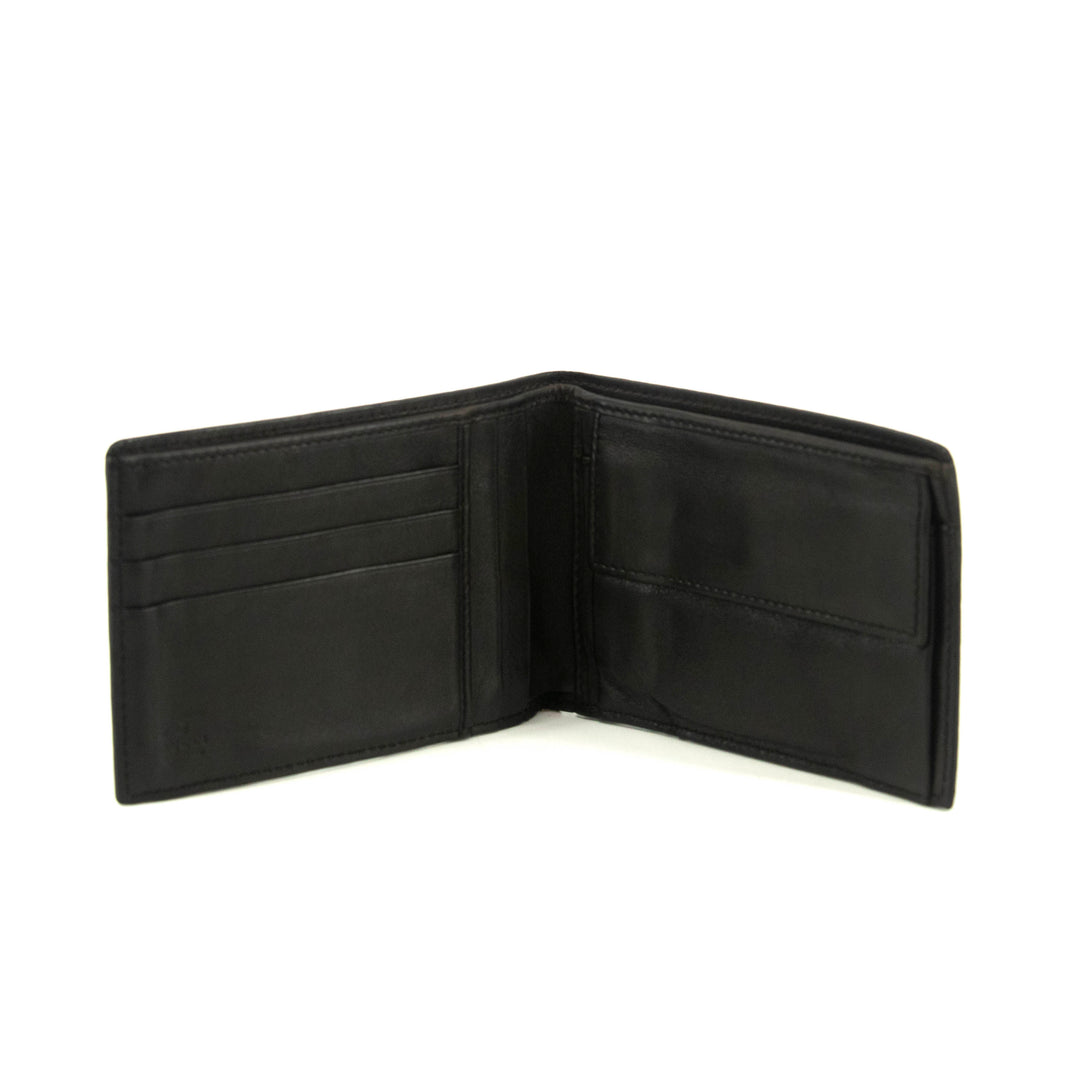 Gucci Sima GG Black Leather Mens Bifold Wallet #3582