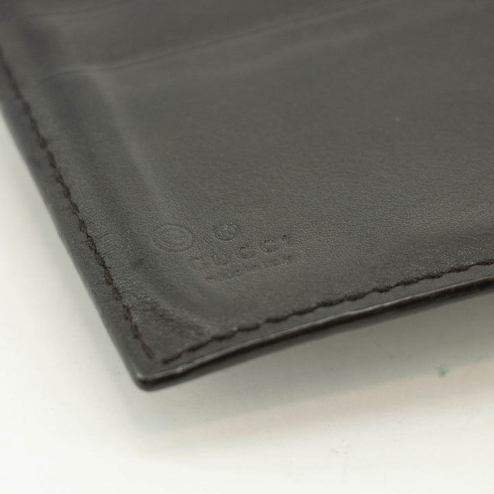 Gucci Sima GG Black Leather Mens Bifold Wallet #3582