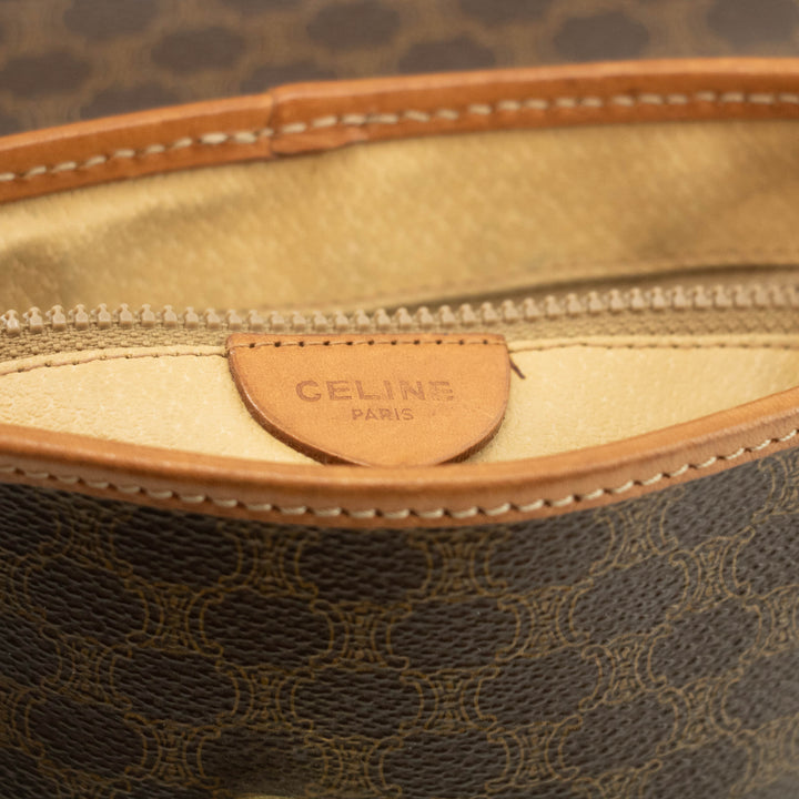 Celine Macadam Brown PVC x Leather Shoulder Bag #3593