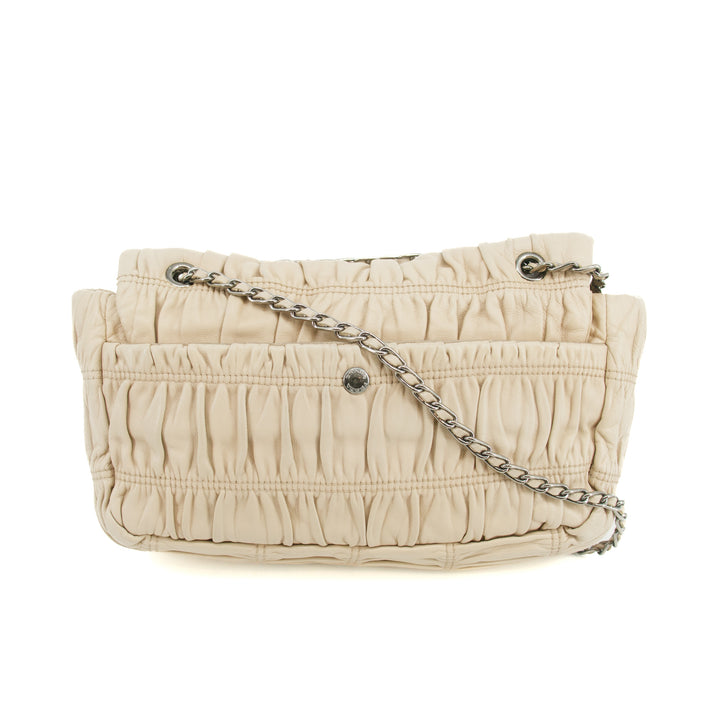 Prada Brown Nappa Gaufre Flap Shoulder Bag #3597