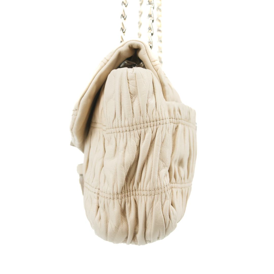 Prada Brown Nappa Gaufre Flap Shoulder Bag #3597