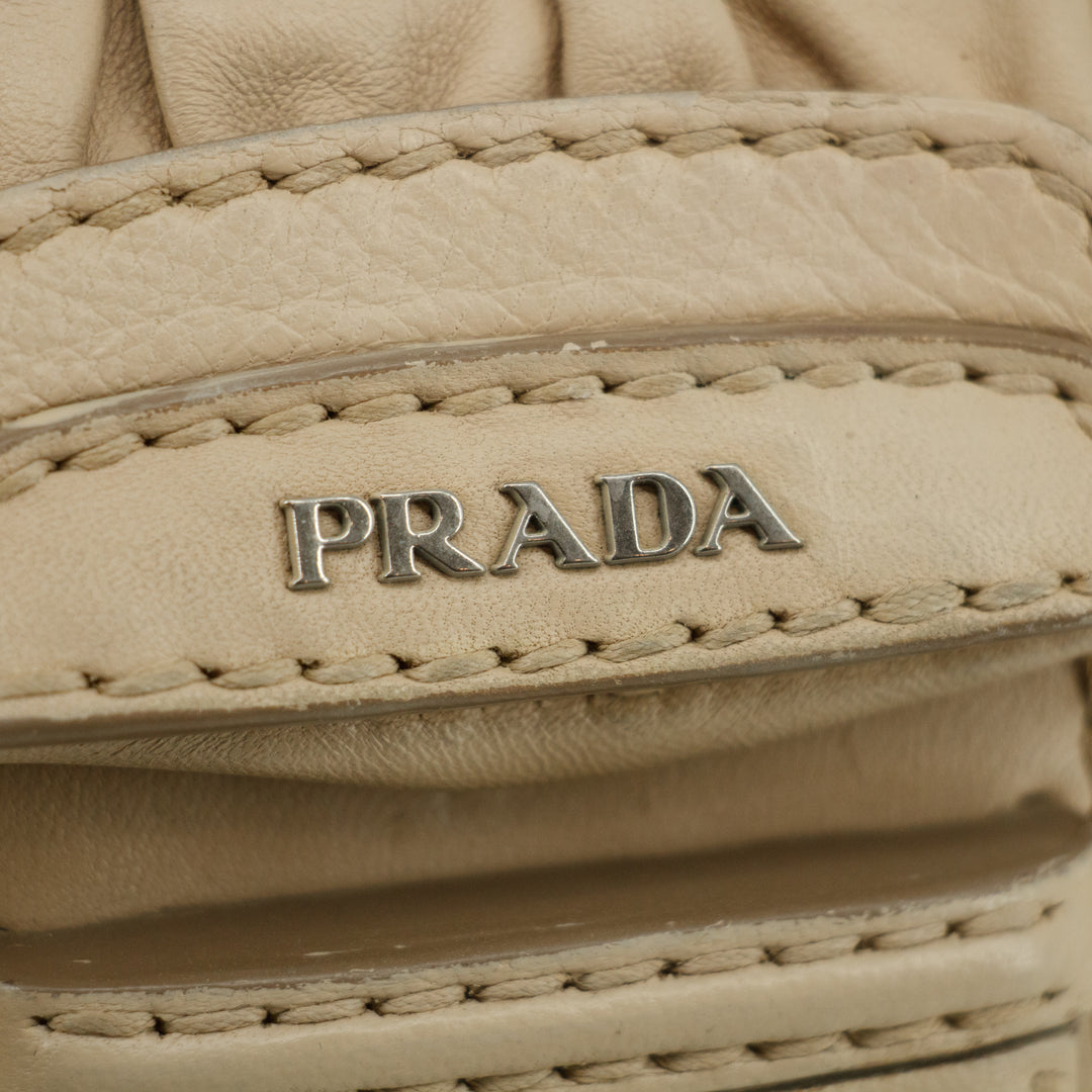 Prada Brown Nappa Gaufre Flap Shoulder Bag #3597