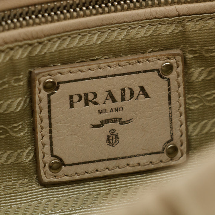Prada Brown Nappa Gaufre Flap Shoulder Bag #3597