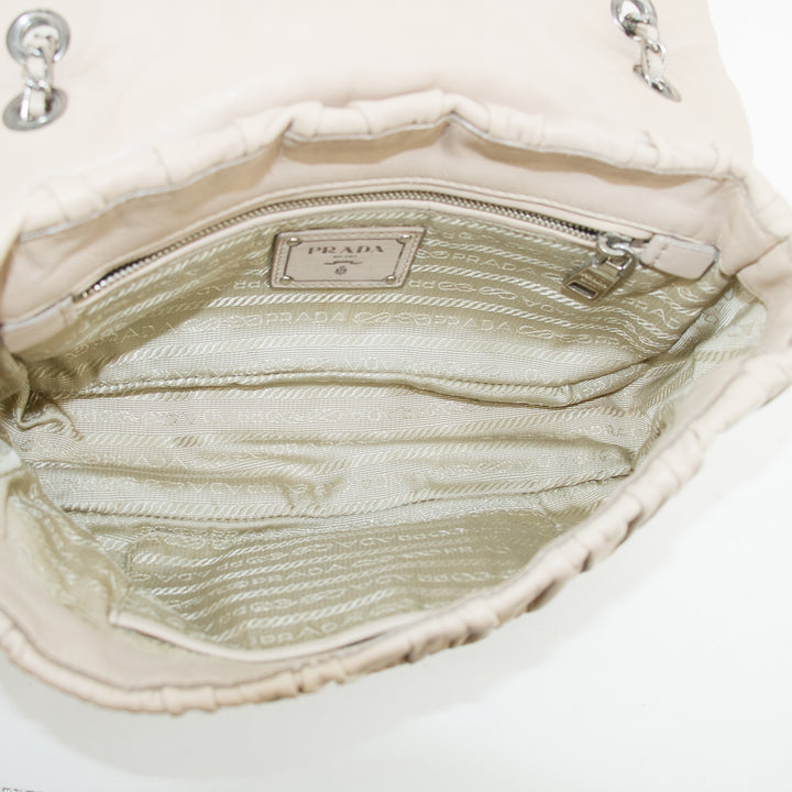 Prada Brown Nappa Gaufre Flap Shoulder Bag #3597