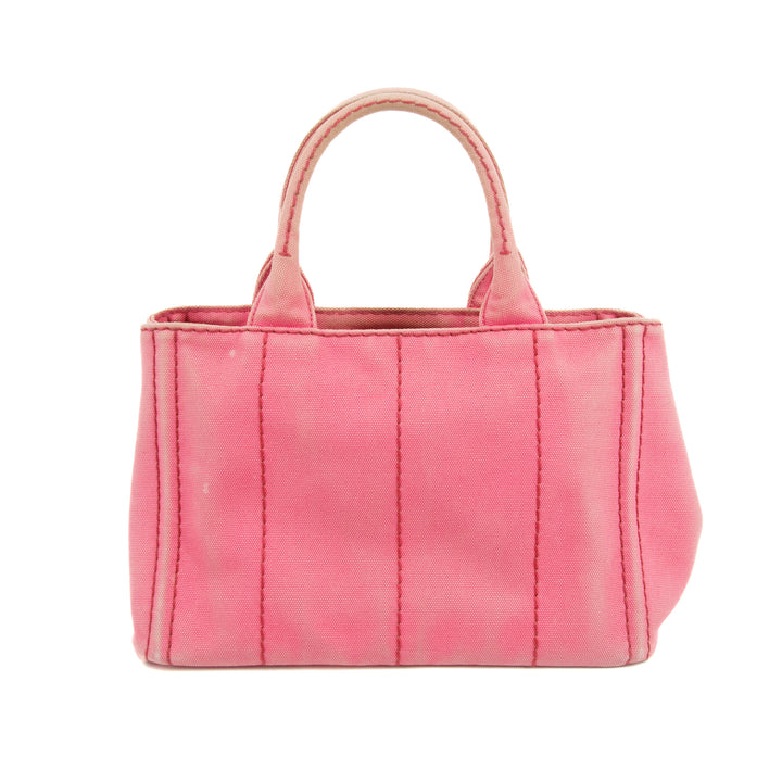 Prada Pink Canvas Canapa Logo 2Way Tote Bag Small #3600