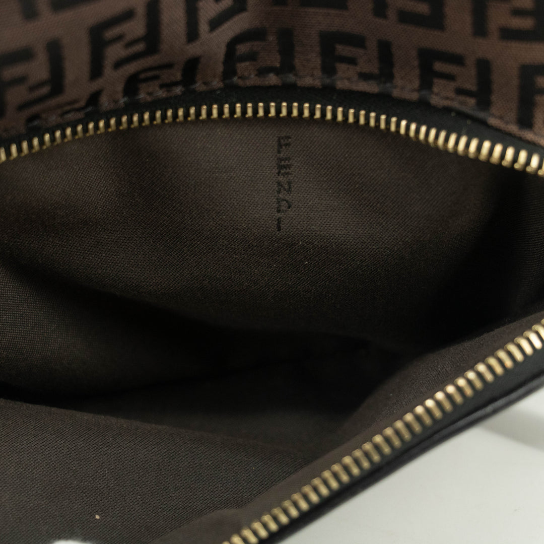 Fendi Dark Brown FF Zucca Hobo Shoulder Bag  #3605