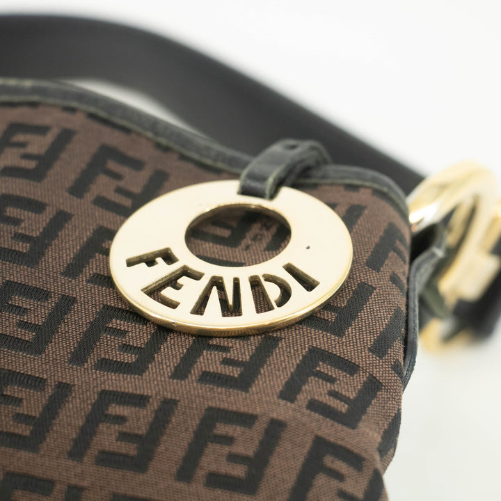 Fendi Dark Brown FF Zucca Hobo Shoulder Bag  #3605