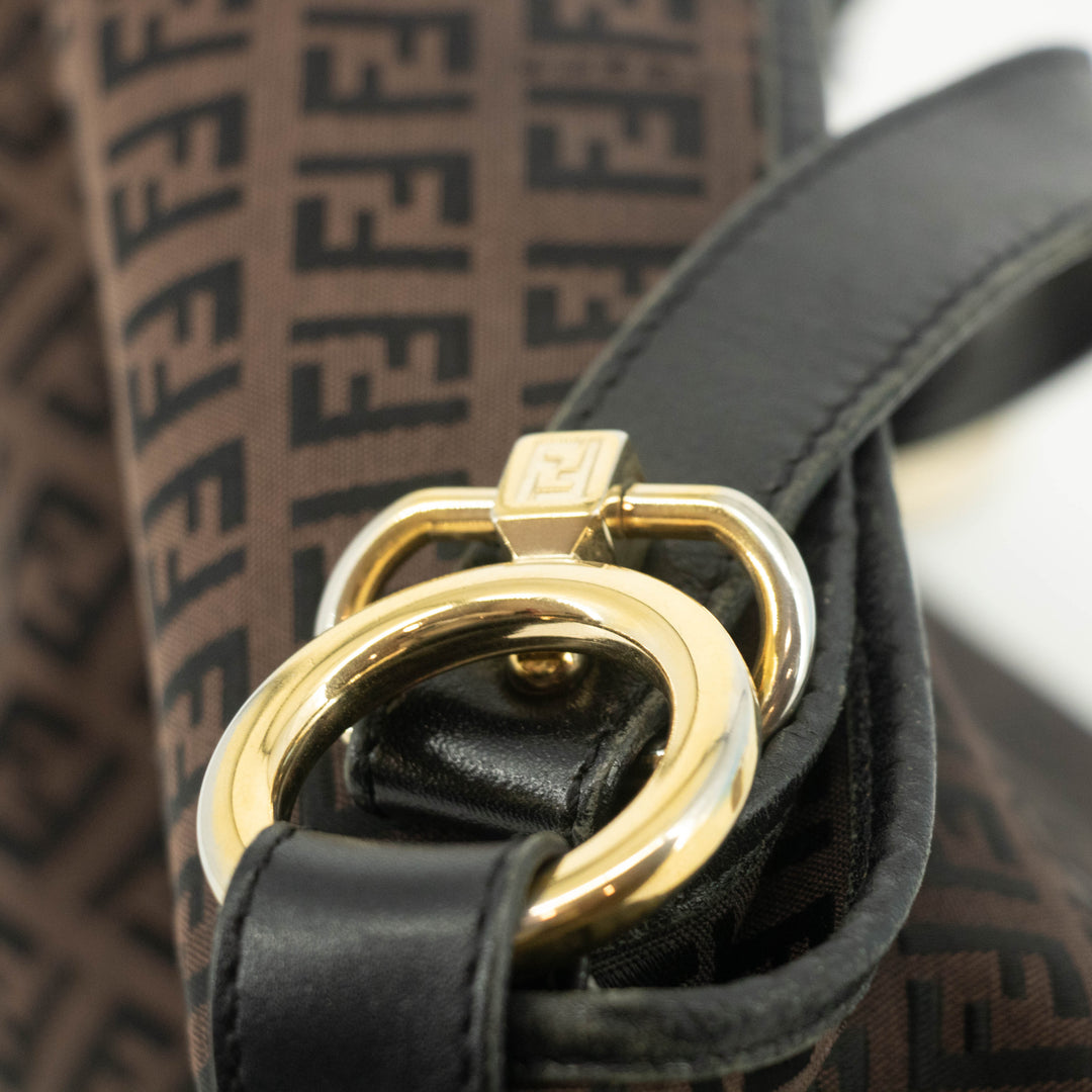 Fendi Dark Brown FF Zucca Hobo Shoulder Bag  #3605