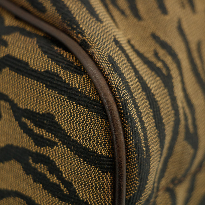 Fendi Zucca Canvas Zebra Pattern Brown Tote Bag #3609