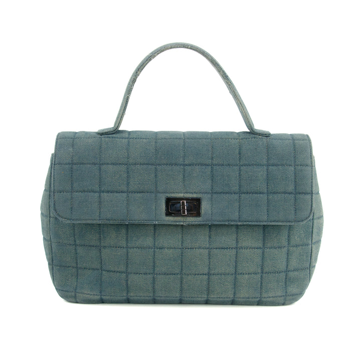 Chanel Denim Blue Chocolate Bar Single Flap Handbag #3627