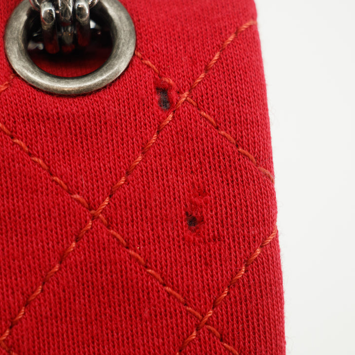 Chanel Cotton Red 2.55 East West Quilted Shoulder Bag #3635