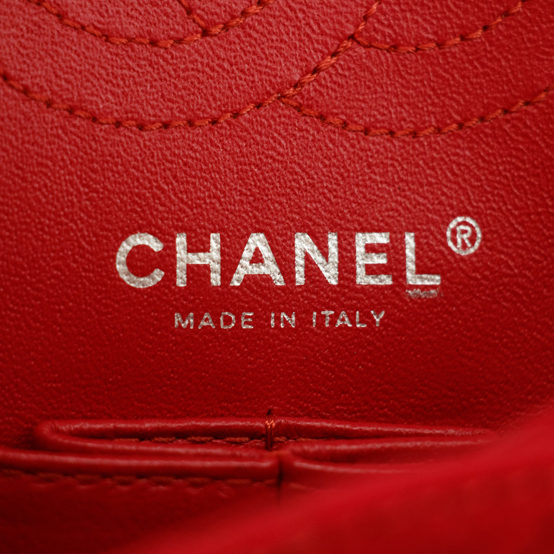 Chanel Cotton Red 2.55 East West Quilted Shoulder Bag #3635