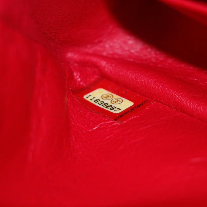 Chanel Cotton Red 2.55 East West Quilted Shoulder Bag #3635