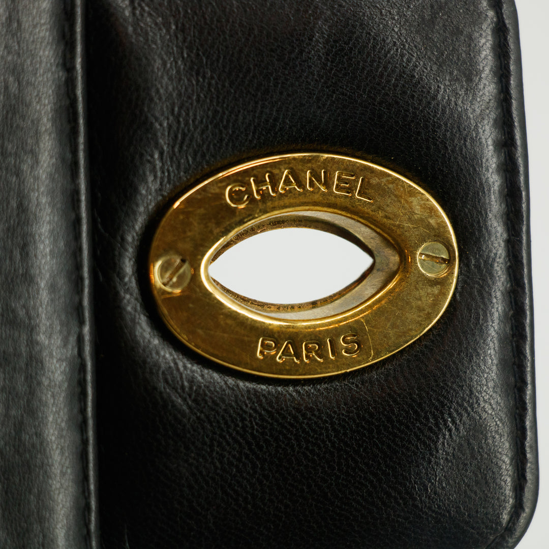 Chanel Matelasse Black Coco Mark Patent Breifcase Bag #3636