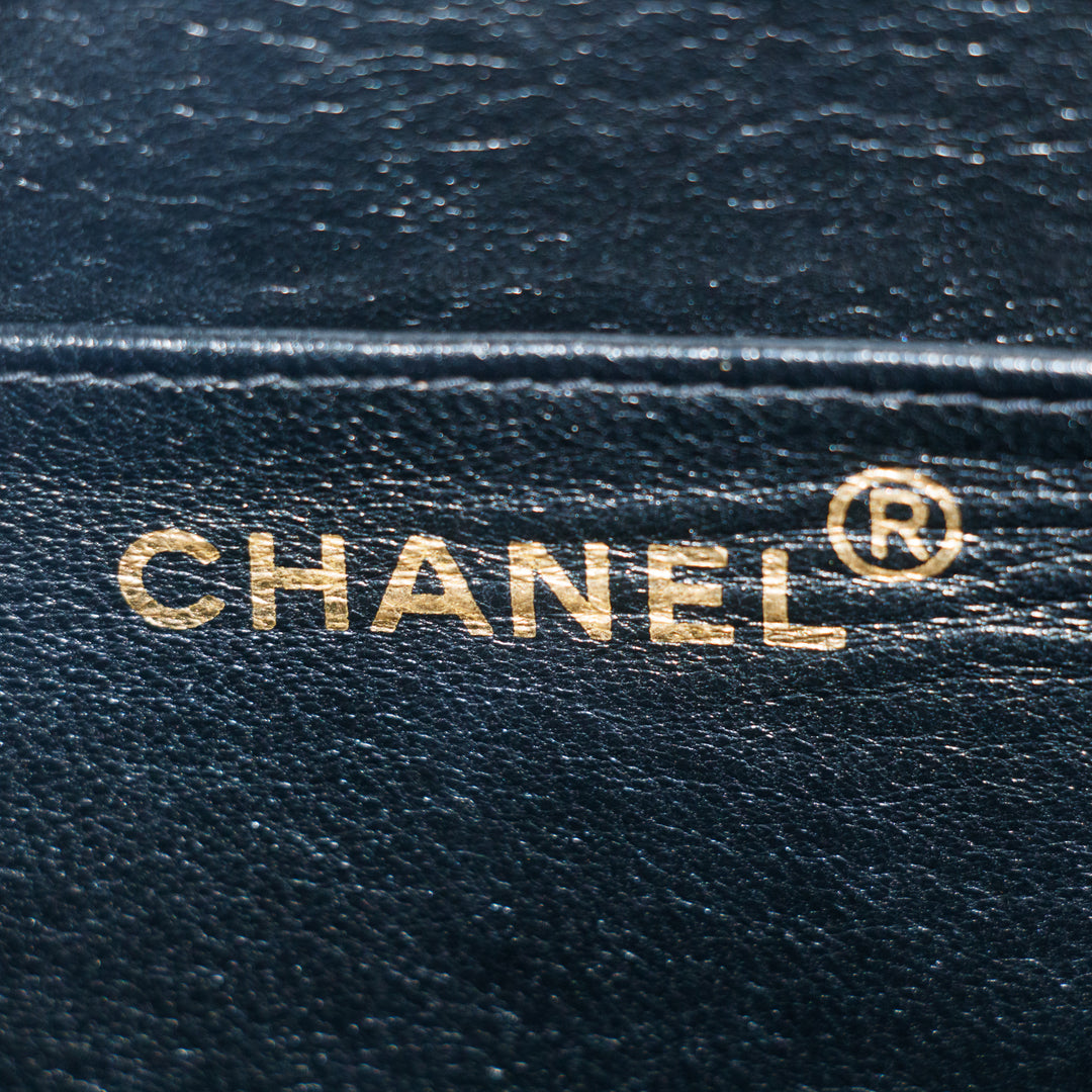 Chanel Matelasse Black Coco Mark Patent Breifcase Bag #3636