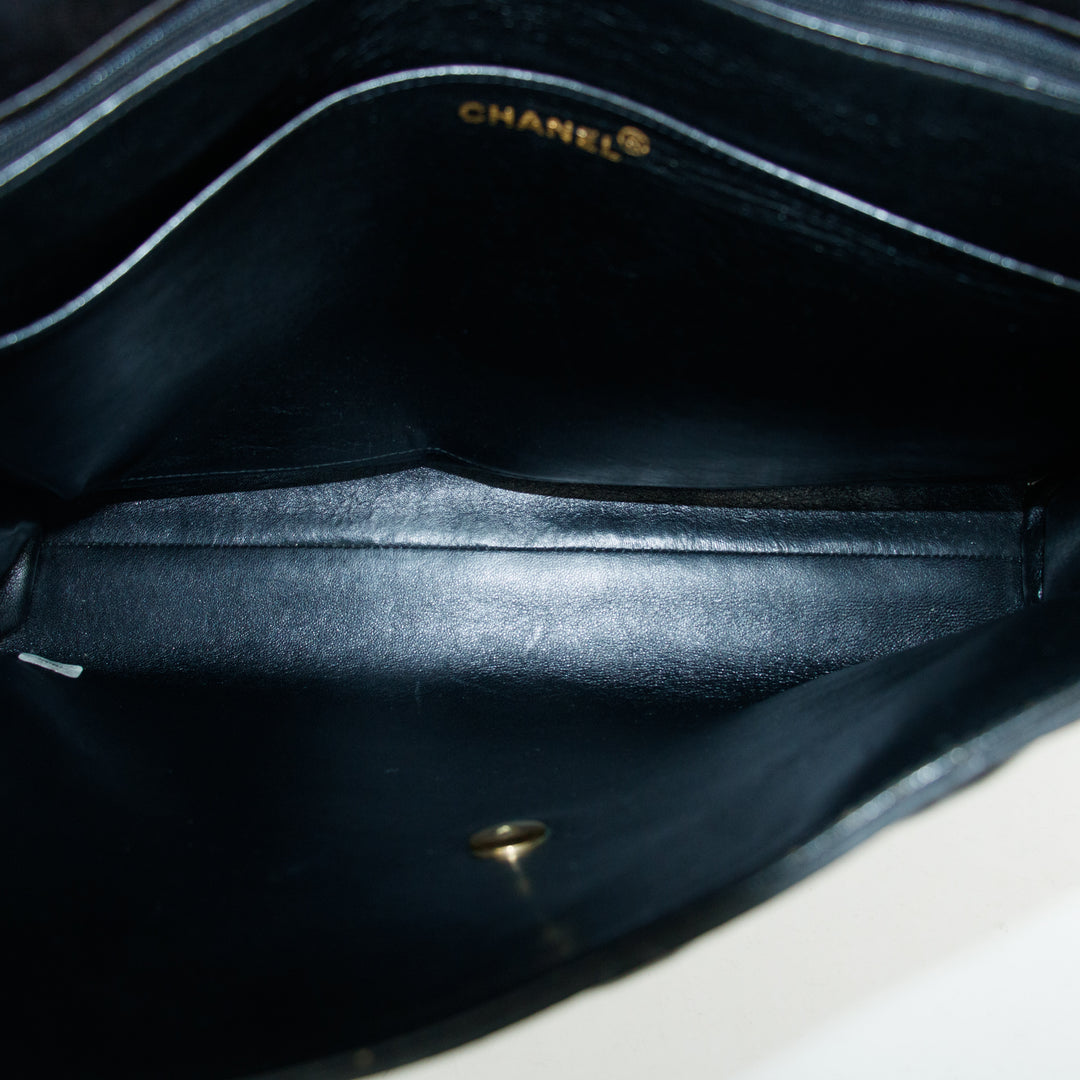 Chanel Matelasse Black Coco Mark Patent Breifcase Bag #3636