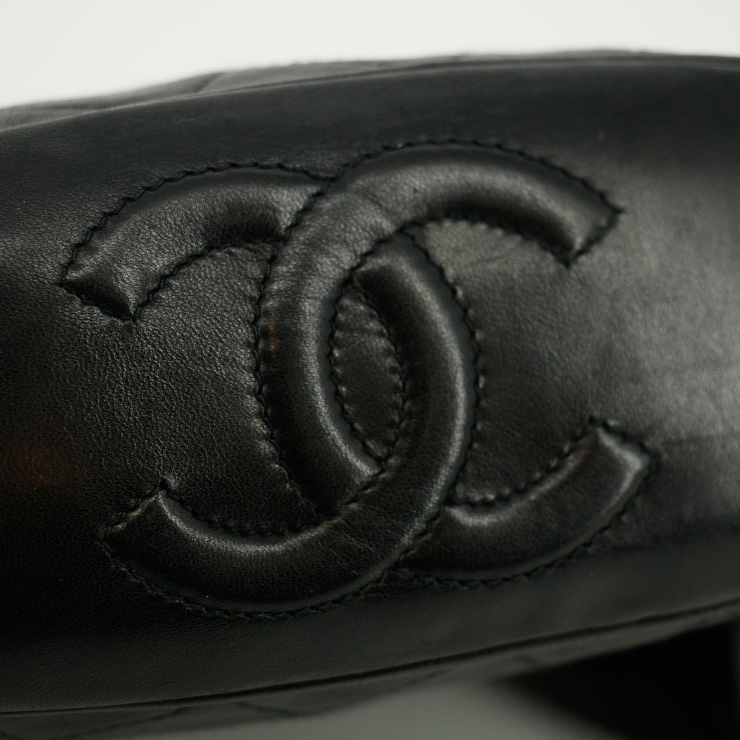 Chanel Quilted CC Lambskin GHW CC Shoulder Bag Black #3638