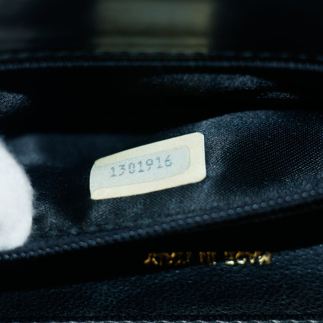 Chanel Quilted CC Lambskin GHW CC Shoulder Bag Black #3638