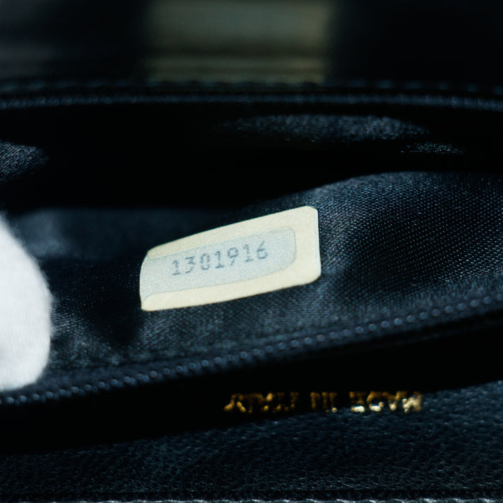 Chanel Quilted CC Lambskin GHW CC Shoulder Bag Black #3638
