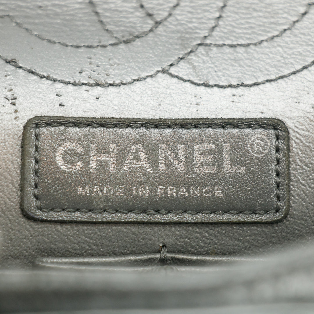 Chanel Metallic Aged Calfskin Double Flap Shoulder Bag #3639