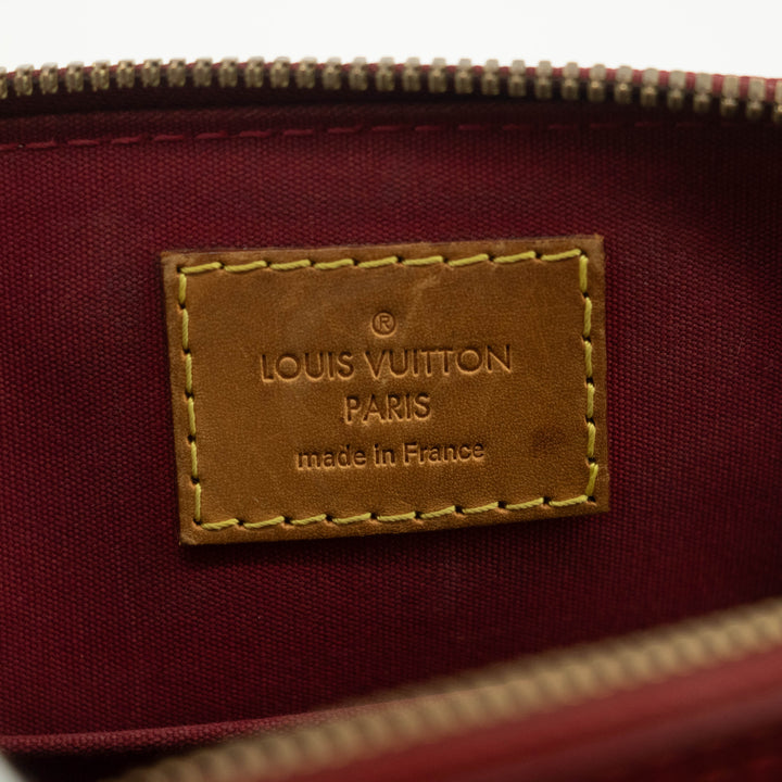 Louis Vuitton Red Vernis Alma BB Shoulder Bag w/ Strap #3642
