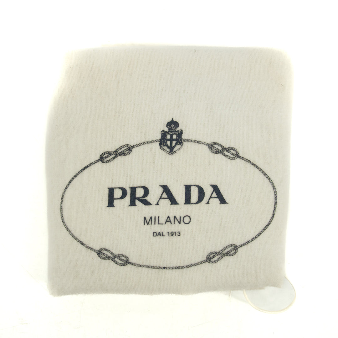 Prada Ivory Canvas x Leather Mini Boston Bag #3645