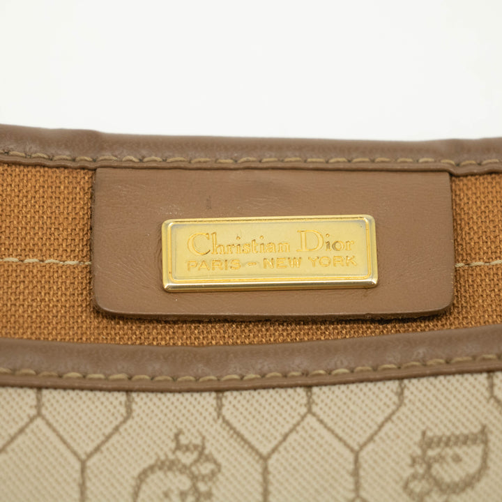 Christian Dior Honeycomb PVC Beige Clutch Bag #3653