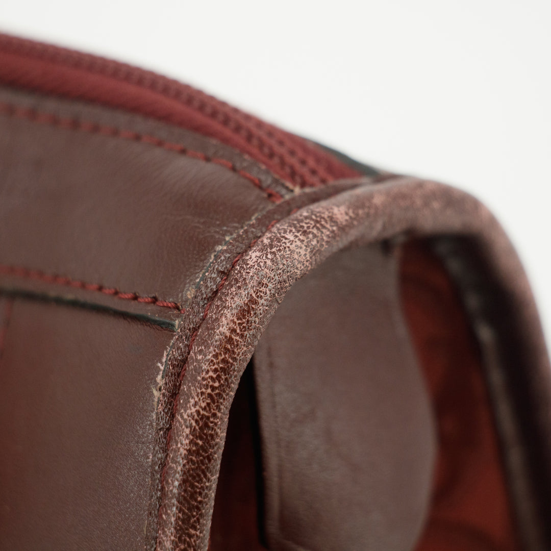 Christian Dior Red Trotter Canvas x Leather Boston Bag #3654