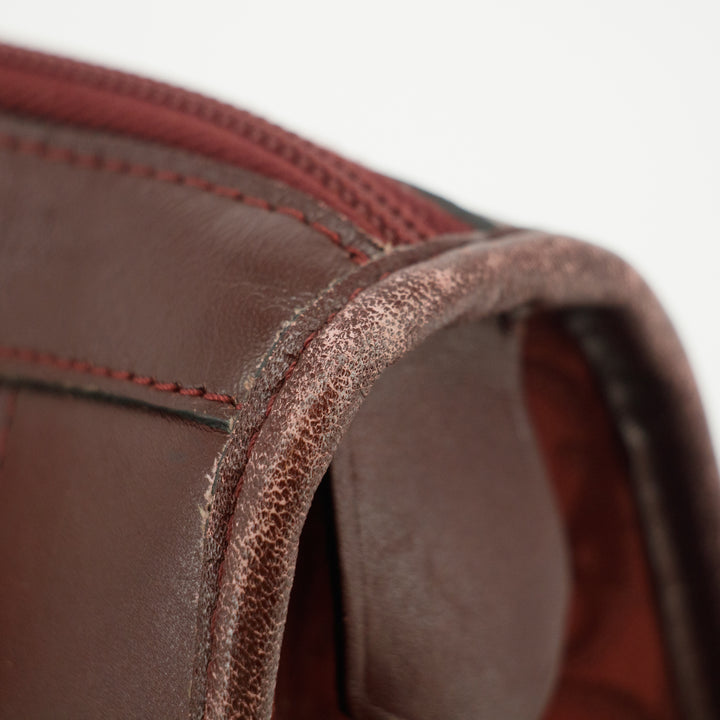 Christian Dior Red Trotter Canvas x Leather Boston Bag #3654