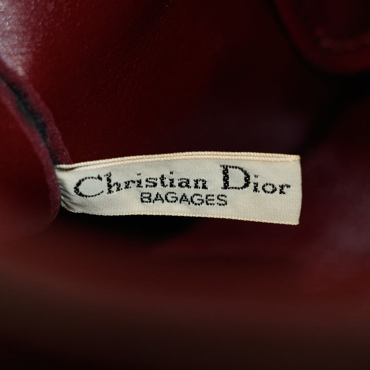 Christian Dior Red Trotter Canvas x Leather Boston Bag #3654