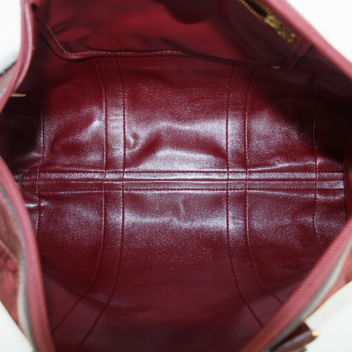 Christian Dior Red Trotter Canvas x Leather Boston Bag #3654