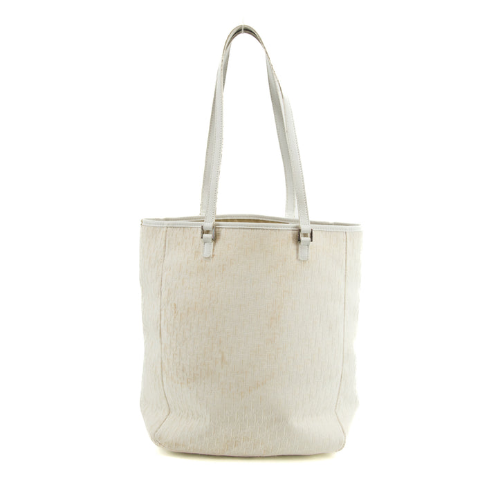 Christian Dior White Diorissimo Canvas Small Shoulder Bag #3655