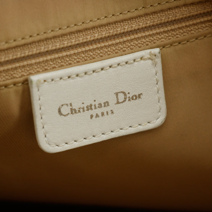 Christian Dior White Diorissimo Canvas Small Shoulder Bag #3655