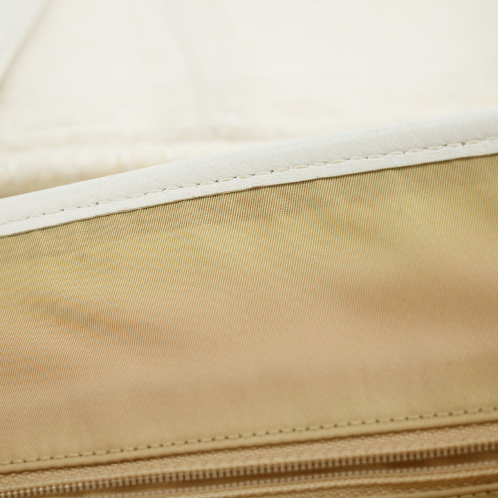 Christian Dior White Diorissimo Canvas Small Shoulder Bag #3655