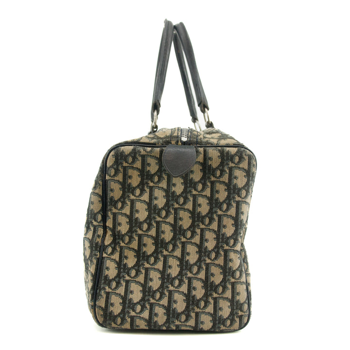 Christian Dior Blue Trotter Canvas Mini Boston Bag #3656