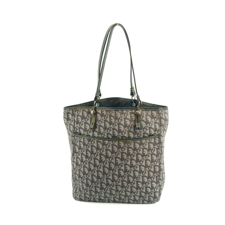 Christian Dior Grey Trotter Canvas Shoulder Bag #3657