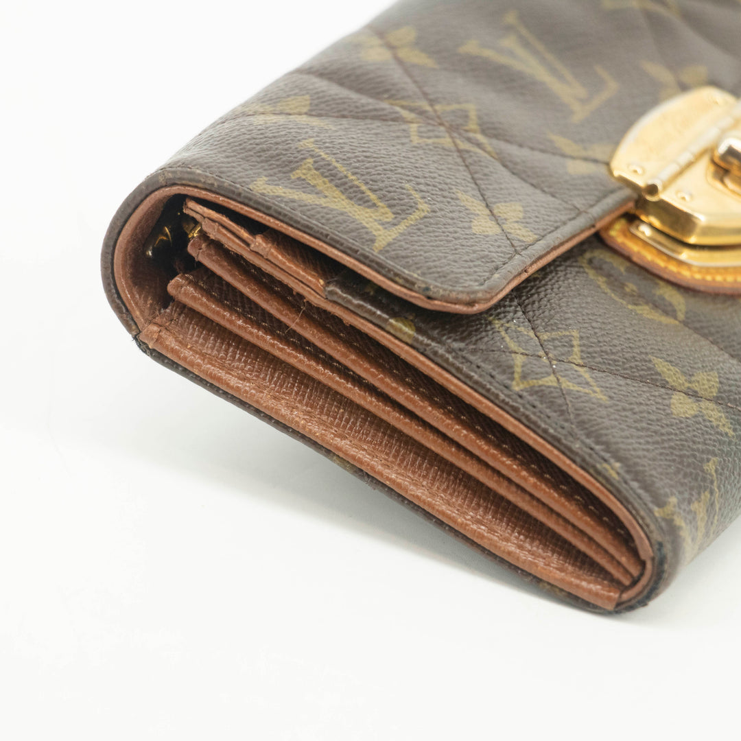 Louis Vuitton Monogram Canvas Etolie Sarah Long Wallet #3689
