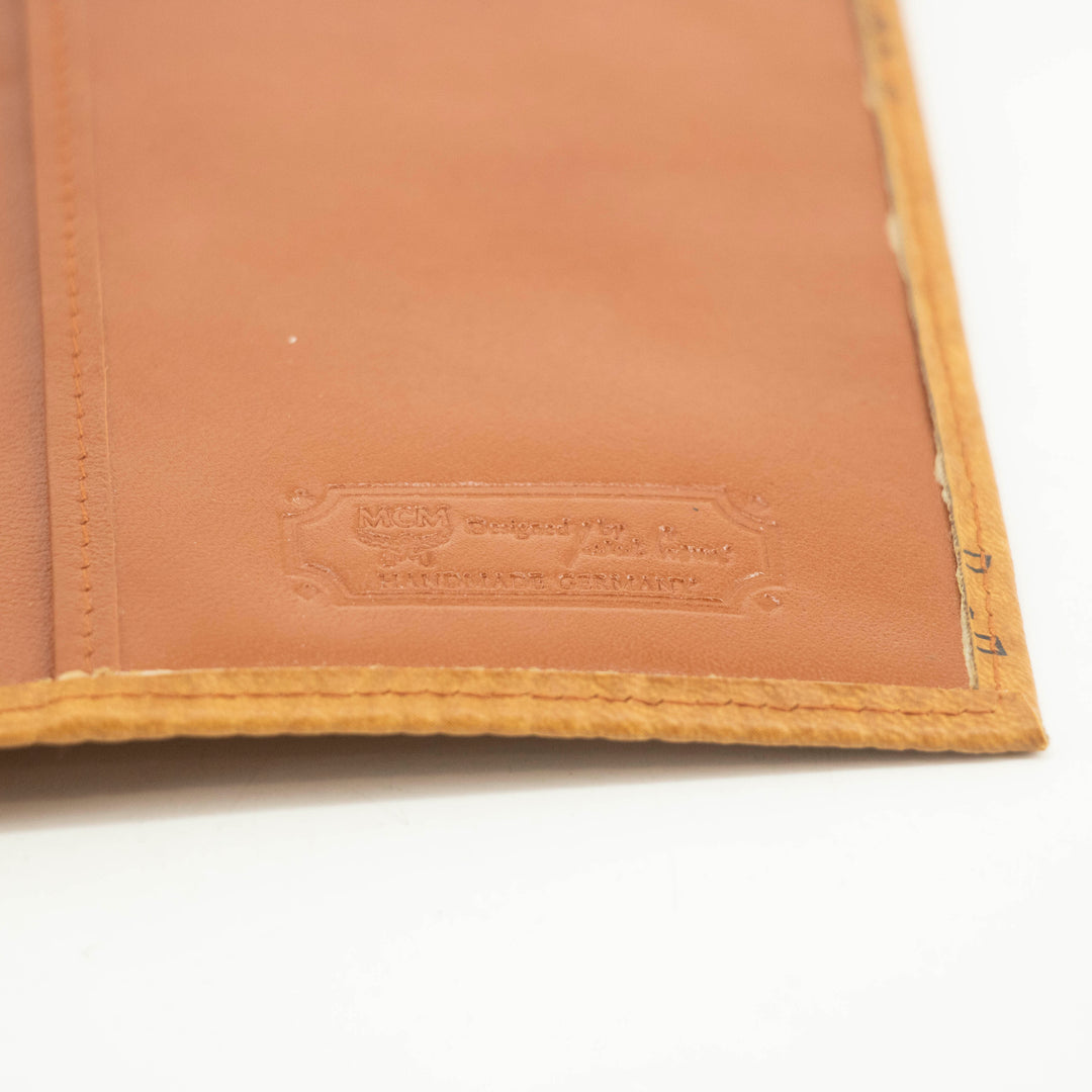 MCM Brown Leather Long Bifold Wallet #3692