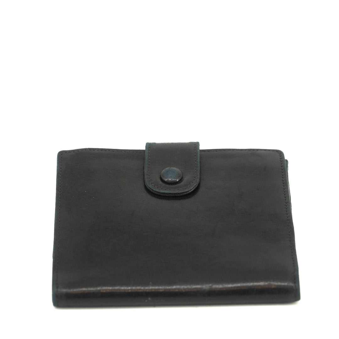 Chanel Black Lambskin Coco Mark Compact Wallet #3701