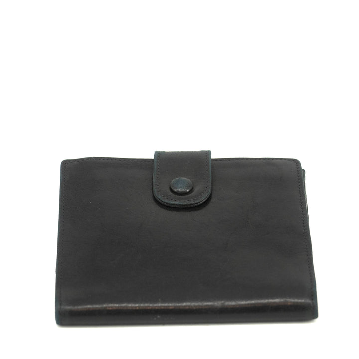 Chanel Black Lambskin Coco Mark Compact Wallet #3701